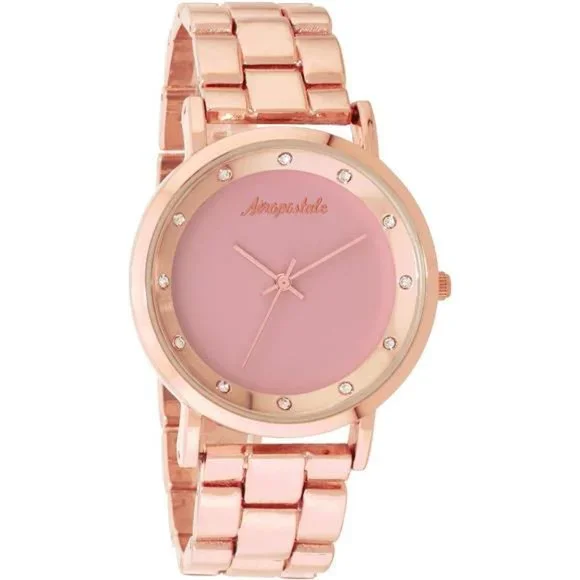 Accessories | Womens Quartz Rose Gold Watch Simple Pink Dial  display picture 3
